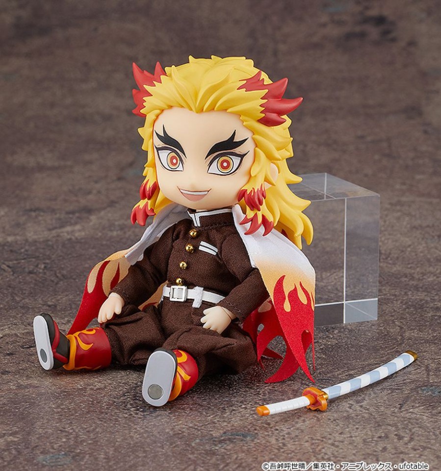 Anime Figures & Merch Good Smile Company Dolls | Demon Slayer: Kimetsu No Yaiba Nendoroid Doll Kyojuro Rengoku 10 Cm [Good Smile Company] - Otakuhype|Demon Slayer: Kimetsu No Yaiba Nendoroid Doll Kyojuro Rengoku 10 Cm [Good Smile Company]